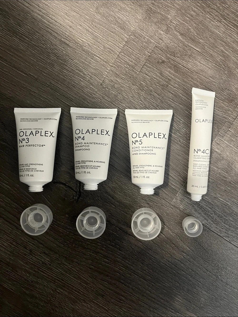 OLAPLEX Travel Size White Mini Bond Building Hair Treatments Set